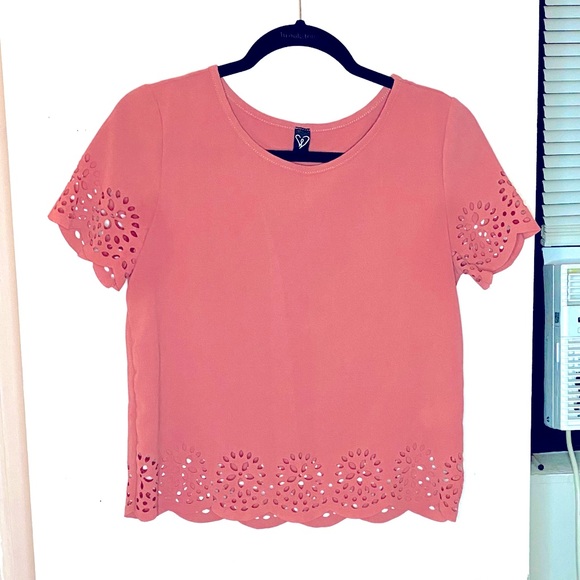 Windsor Tops - Windsor Pink Flower Detail T-Shirt